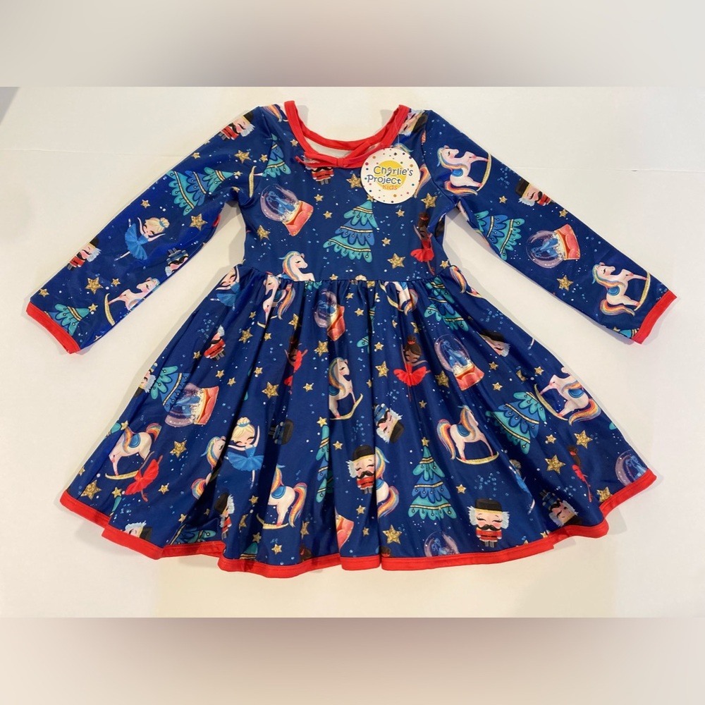 NWT Charlie’s Project Holiday Christmas Nutcracker Twirl Dress - size 3T